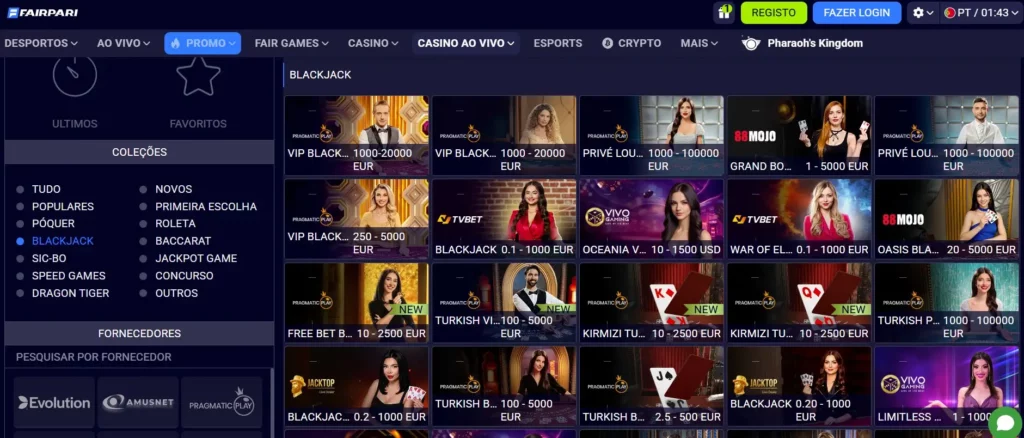 Tipos de blackjack