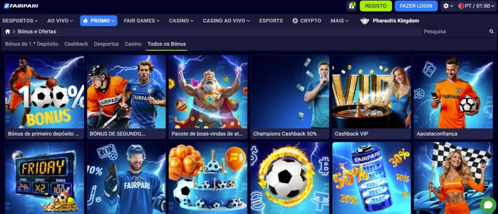 Bónus e Promoções na Aplicação FairPari