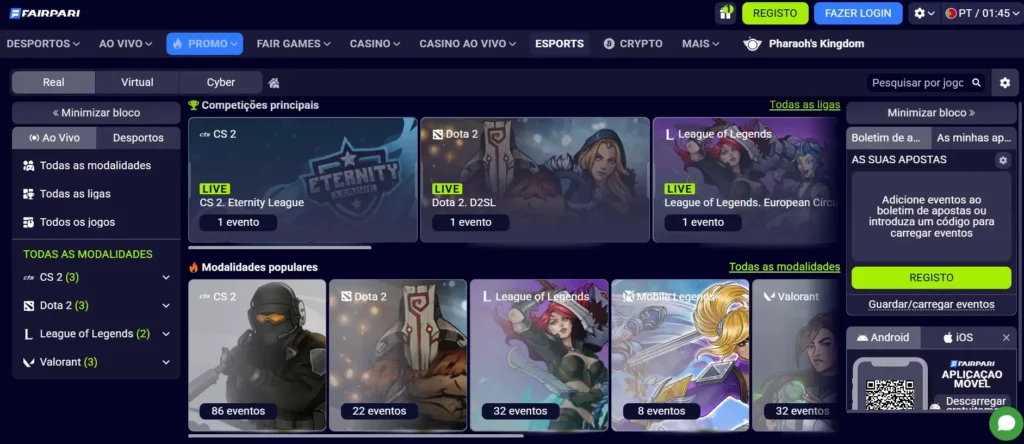 Estatísticas e Streaming ao Vivo