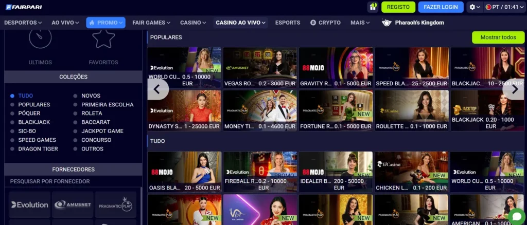 Casino ao Vivo com Crupiês Reais
