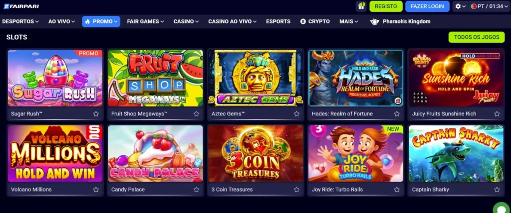 Slots Online e Jogos Populares