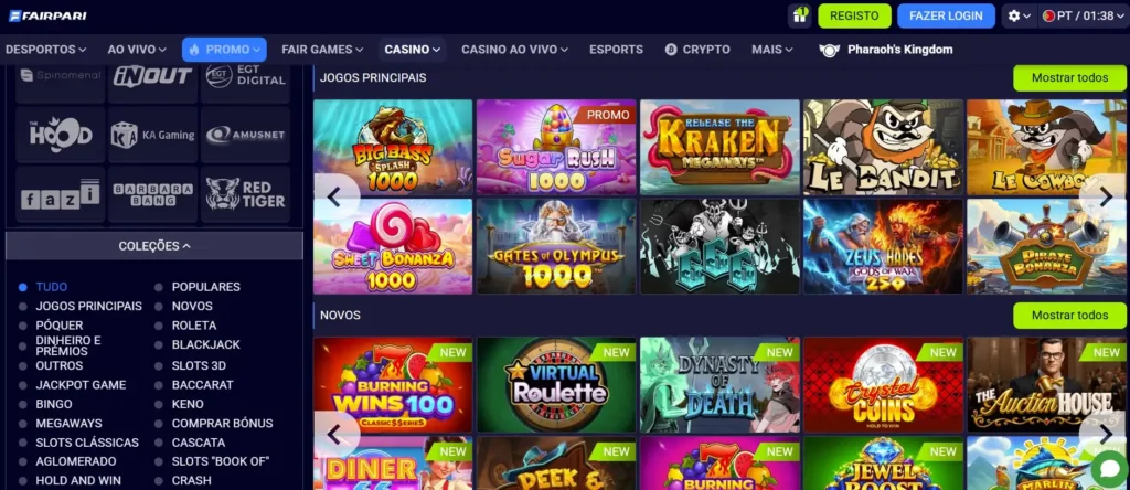 Fornecedores de Jogos do FairPari Casino